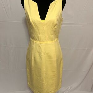 Tahari Yellow Midi Dress